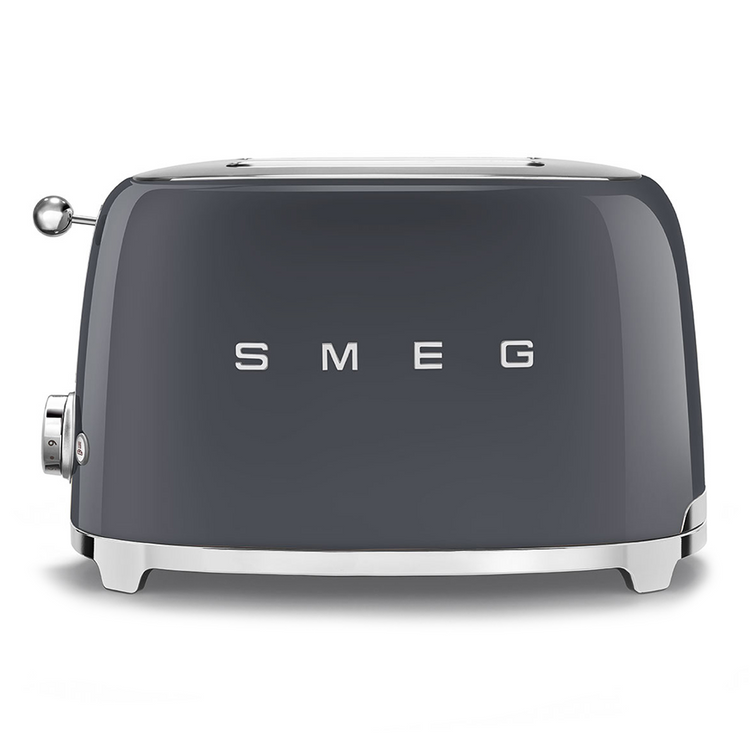 smeg toaster 2 slice slate grey