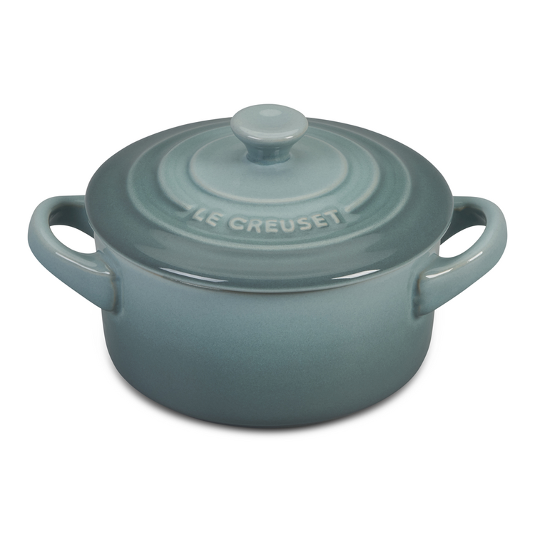 le creuset mini rd cocotte sea salt 10cm