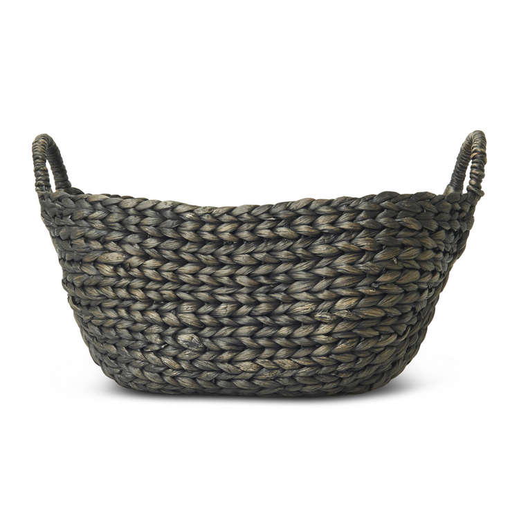 water hyacinth basket curved medium 28x40cm